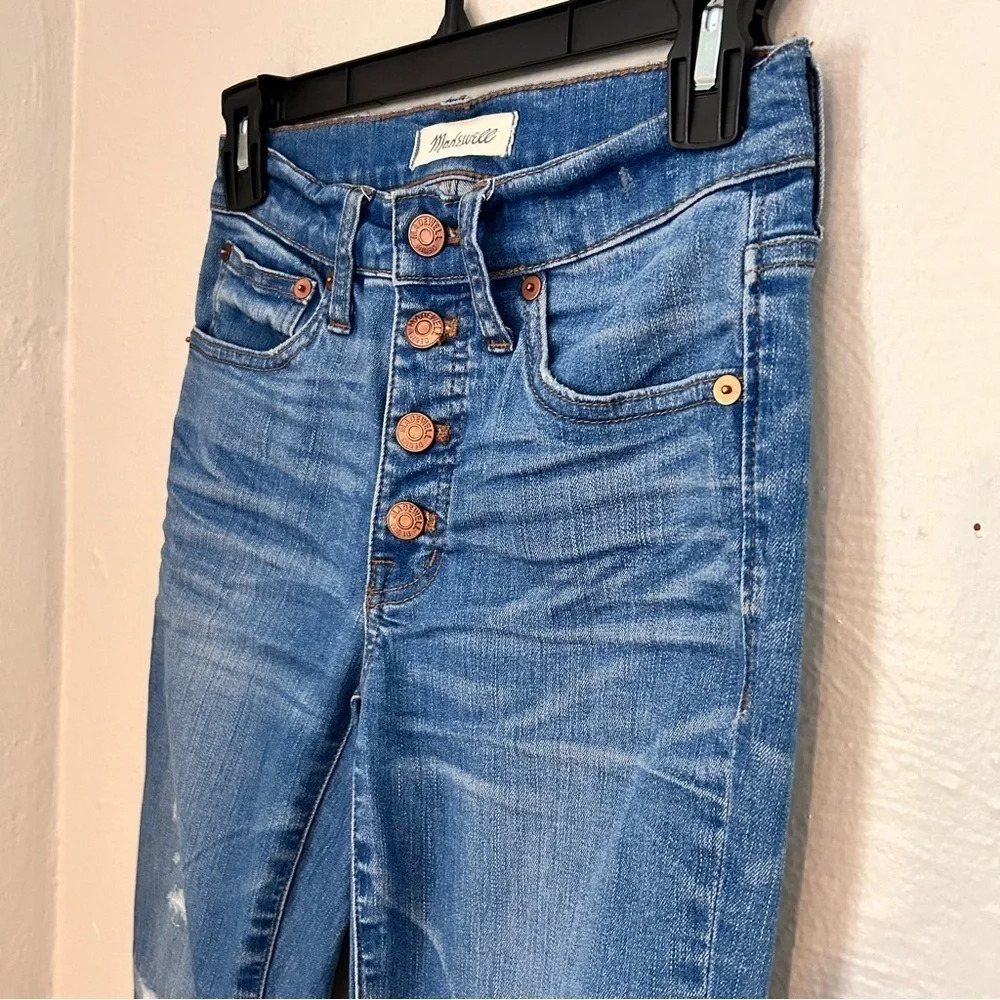 Madewell Sz 23/26 Cali Demi-Boot Jeans in Bronson Wash: Button-Front Edition - Picture 2 of 8